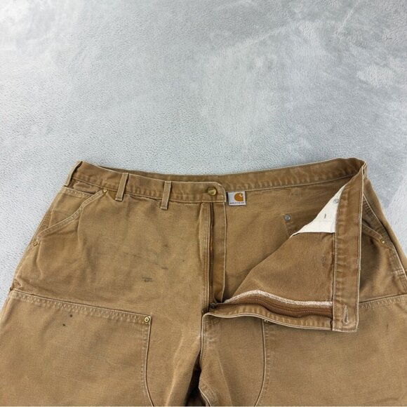 Vintage Carhartt Men's Sz 45x27 B01-BRN Double Knee Carpenter Pants Made in USA - Picture 10 of 14